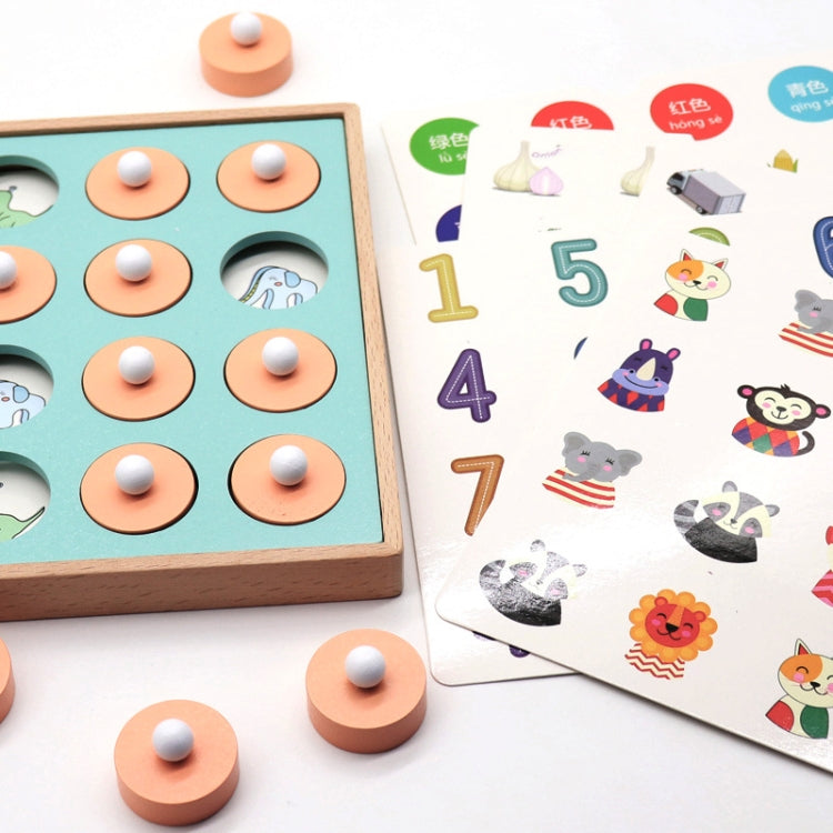 Juguetes educativos de educación temprana para niños, juguetes de desarrollo de inteligencia de ajedrez con memoria de madera, Number and Letter