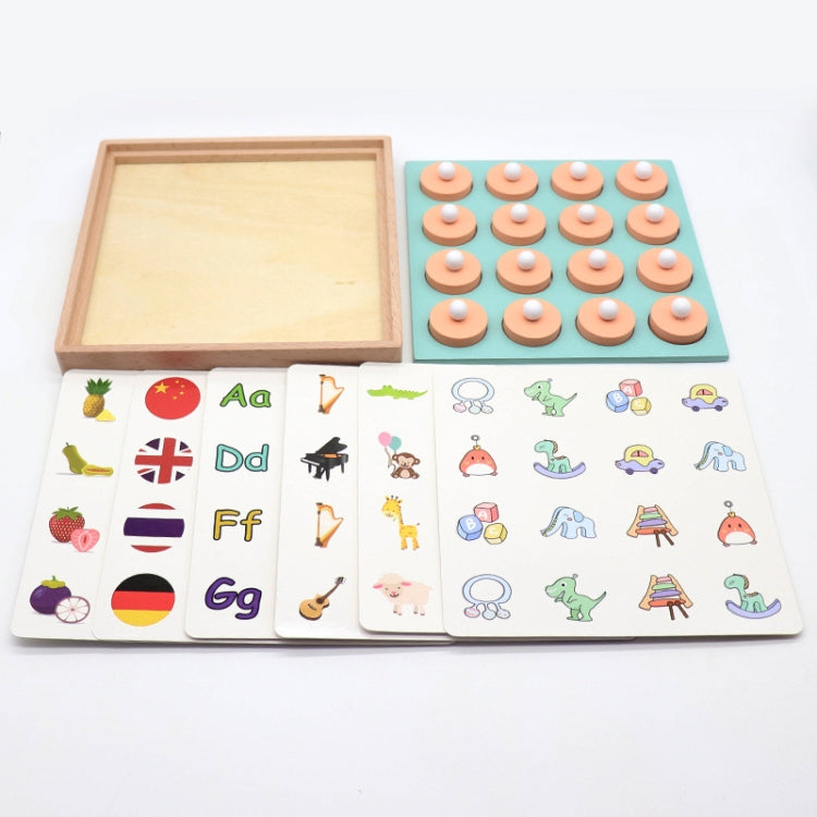 Juguetes educativos de educación temprana para niños, juguetes de desarrollo de inteligencia de ajedrez con memoria de madera, Number and Letter
