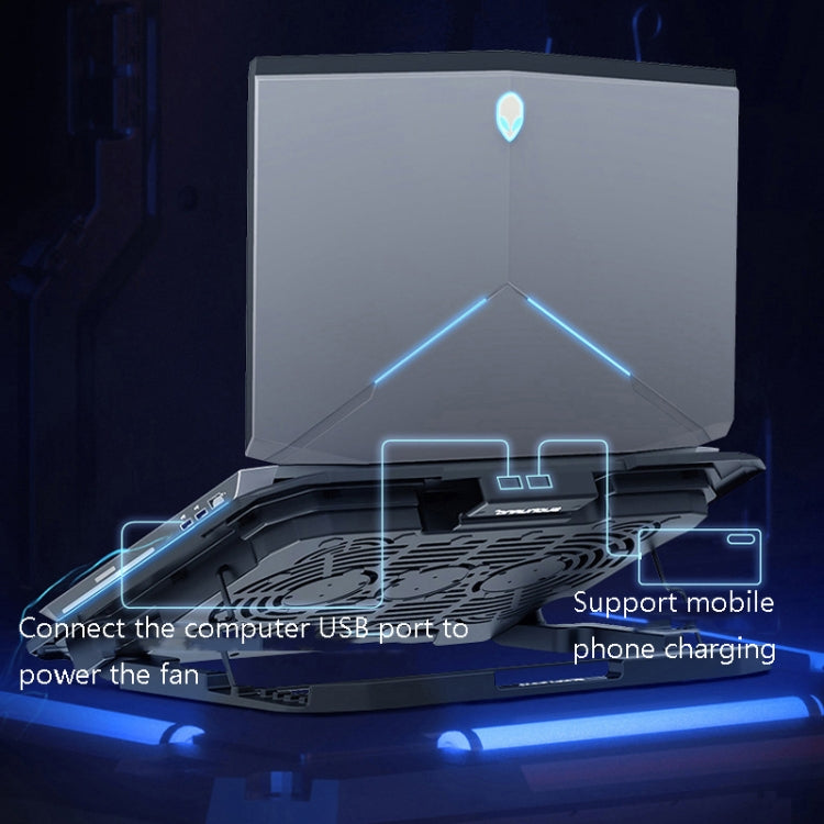 Suohuang Notebook Cooler Gaming Notebook Base de refrigeración Soporte de ventilador de escape para portátil