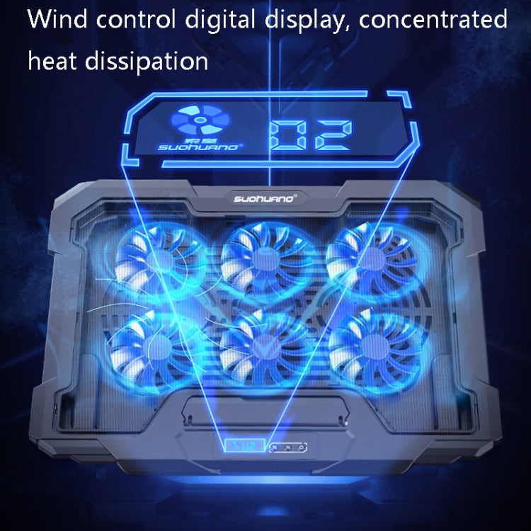 Suohuang Notebook Cooler Gaming Notebook Base de refrigeración Soporte de ventilador de escape para portátil