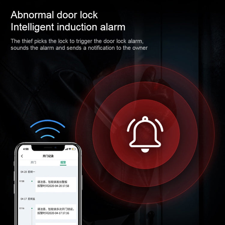 Wifi inteligente antirrobo huella digital contraseña bloqueo teléfono móvil Control remoto cerradura electrónica cerradura de tarjeta magnética, SM-SL608 Semi-automatic Black, SM-SL708 Semi-automatic Black, SM-SL808 Automatic Black                     ...