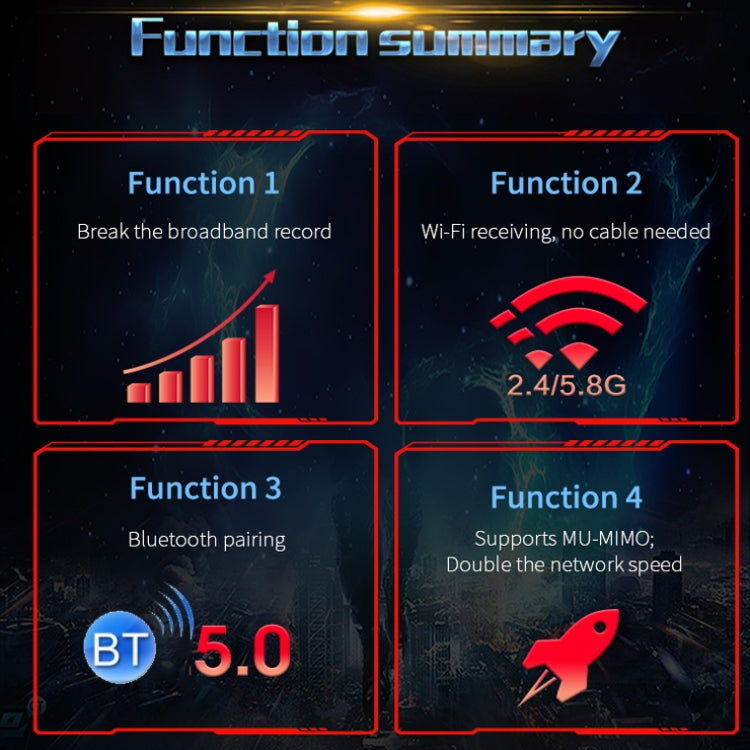 COMFAST Gaming Game 3000Mbps Gigabit Computadora de escritorio inalámbrica de doble frecuencia Tarjeta de red inalámbrica PCIE, AX200, AX200 PRO