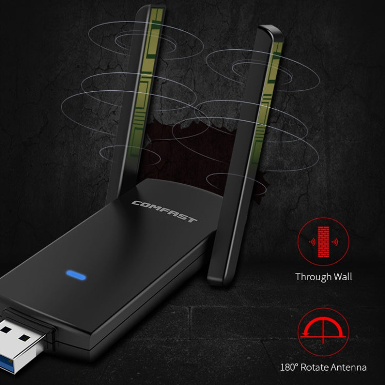 COMFAST CF-924AC V2 1200Mbps Frecuencia Dual Gigabit USB ordenador receptor WIFI tarjeta de red inalámbrica de alta potencia