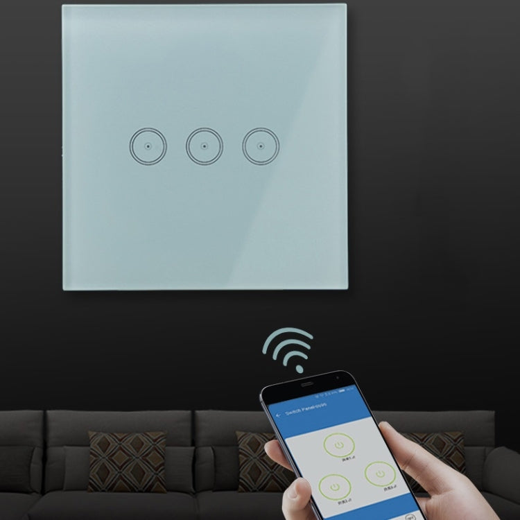 Teléfono móvil del control de voz del interruptor del panel táctil de la pared de Wifi teledirigido, White 1 Gang (Zero Firewire Wifi ), White 2 Gang (Zero Firewire Wifi ), White 3 Gang (Zero Firewire Wifi ), Black 1 Gang (Zero Firewire Wifi )         ...