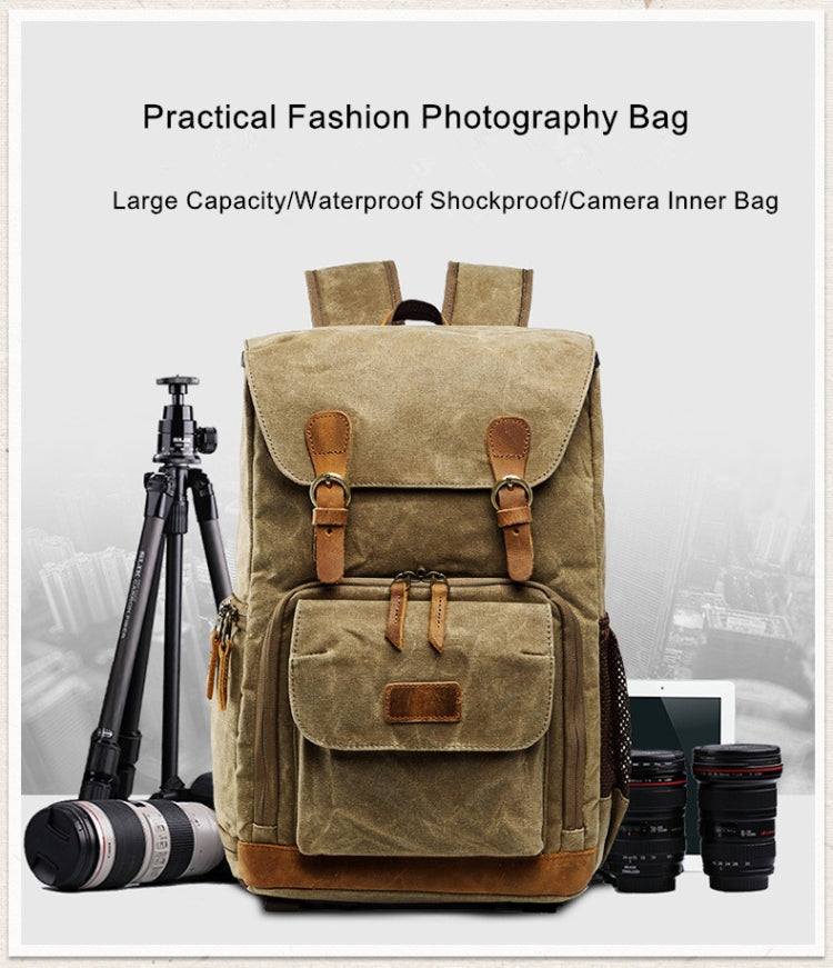 Bolsa de fotografía impermeable de lona Batik, mochila grande resistente al desgaste para exteriores para cámara fotográfica, mochila para hombres para Nikon/Canon/Sony/Fujifilm