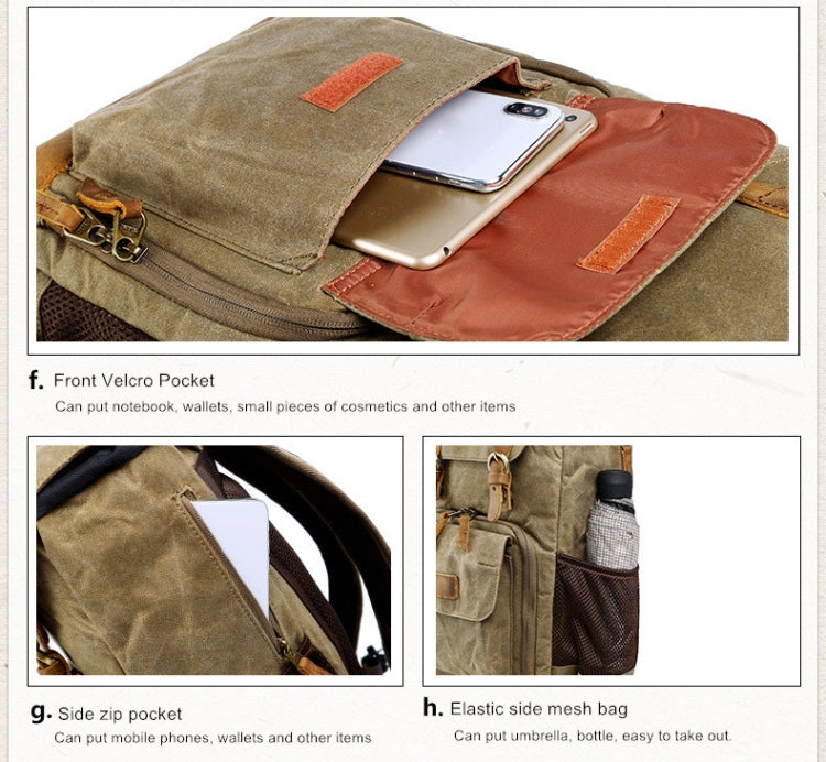 Bolsa de fotografía impermeable de lona Batik, mochila grande resistente al desgaste para exteriores para cámara fotográfica, mochila para hombres para Nikon/Canon/Sony/Fujifilm