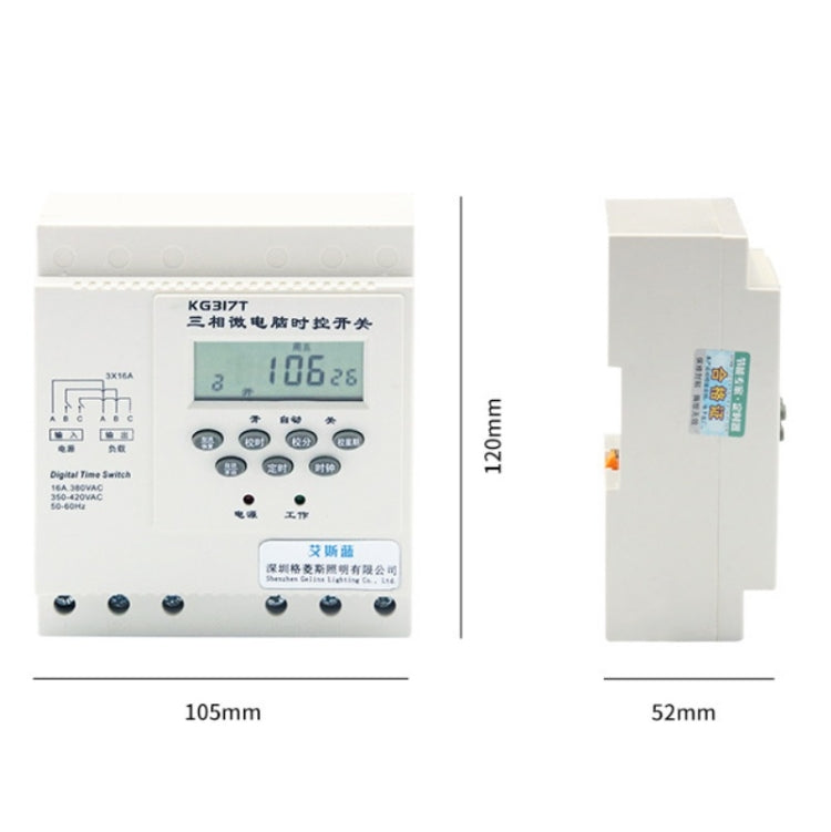 KG317T 380V microordenador interruptor controlado por tiempo temporizador automático bomba de agua aireador controlador