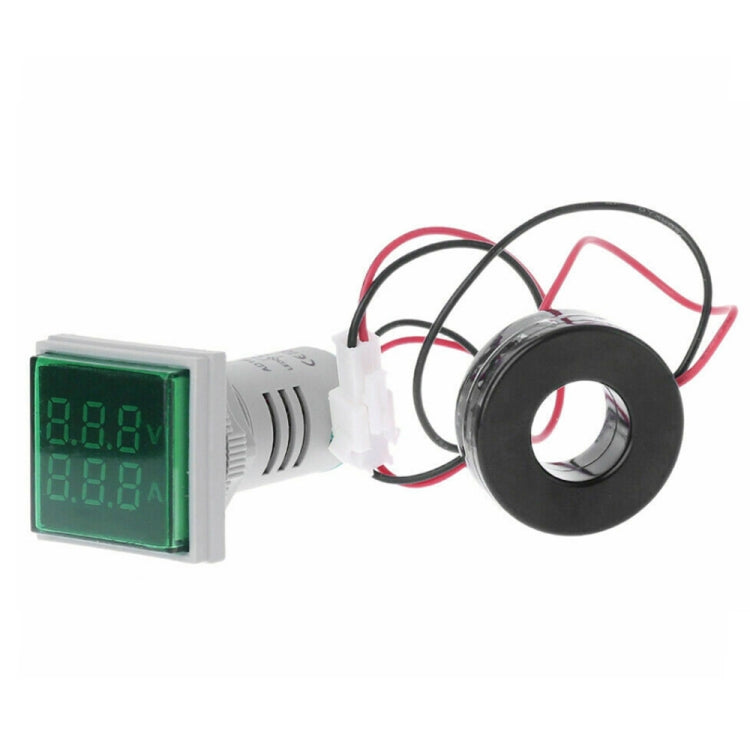 AD16-22FVA Indicador de señal cuadrado Tipo Mini pantalla digital Medidor de voltaje y corriente CA