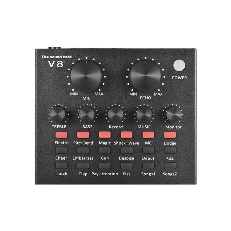 Conjunto de tarjeta de sonido V8, teléfono móvil Dual, computadora, transmisión en vivo, tarjeta de sonido Universal, V8 Sound Card