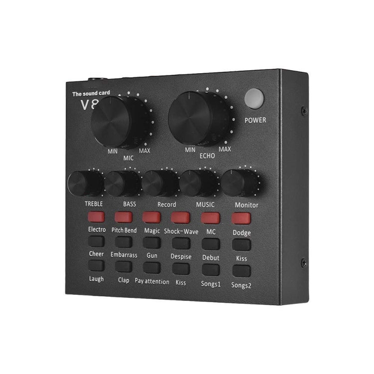 Conjunto de tarjeta de sonido V8, teléfono móvil Dual, computadora, transmisión en vivo, tarjeta de sonido Universal, V8 Sound Card