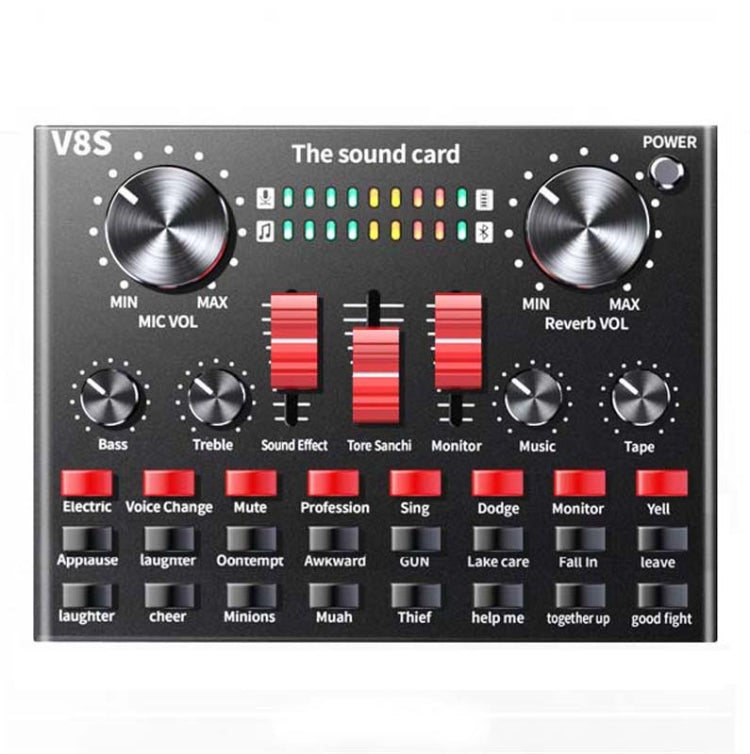 Tarjeta de sonido V8S, teléfono móvil, ordenador, ancla, micrófono de grabación de canciones en vivo K, English Version, V8S  + Golden Net BM700 Set, V8S  + Black Bet BM700 Set