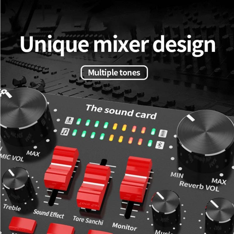 Tarjeta de sonido V8S, teléfono móvil, ordenador, ancla, micrófono de grabación de canciones en vivo K, English Version, V8S  + Golden Net BM700 Set, V8S  + Black Bet BM700 Set