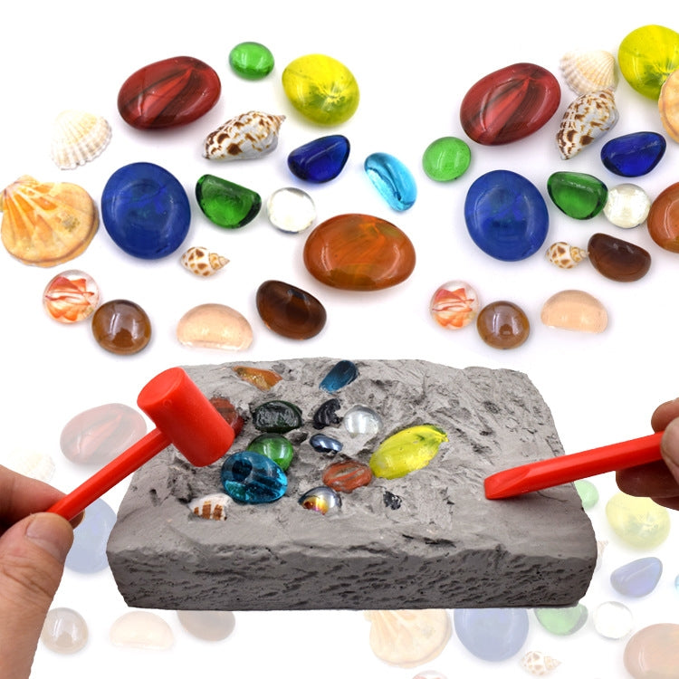 3 piezas de piedras preciosas coloridas, juguete de excavación de tesoros arqueológicos, juguete creativo de rompecabezas DIY, 3 PCS DIY Puzzle Toy