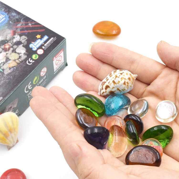 3 piezas de piedras preciosas coloridas, juguete de excavación de tesoros arqueológicos, juguete creativo de rompecabezas DIY, 3 PCS DIY Puzzle Toy