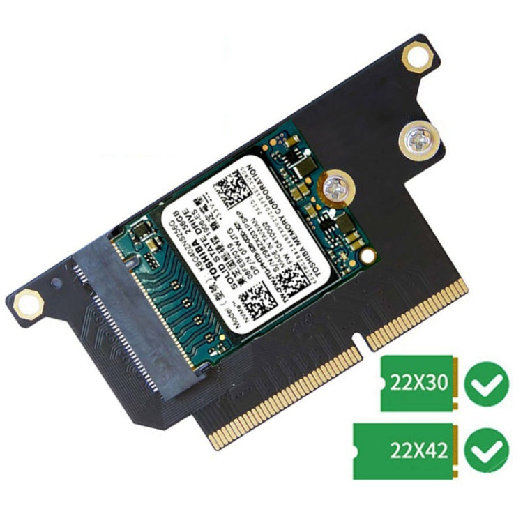 Tarjeta adaptadora NVMe M.2 NGFF SSD de 2 piezas para MacBook Pro de 13,3 pulgadas A1708 (2016 - 2017)
