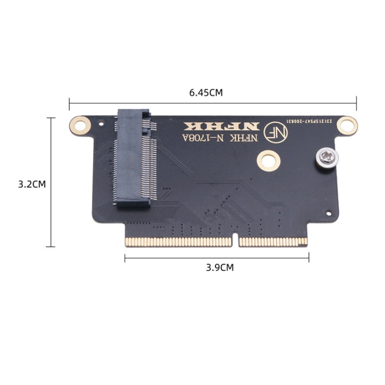 Tarjeta adaptadora NVMe M.2 NGFF SSD de 2 piezas para MacBook Pro de 13,3 pulgadas A1708 (2016 - 2017)