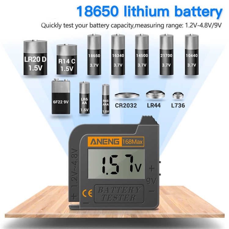 2 uds ANENG 168MAX probador de batería portátil probador de energía de batería de alta precisión probador de capacidad de batería