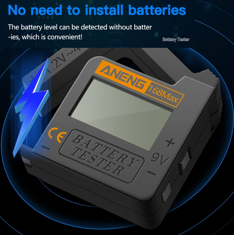 2 uds ANENG 168MAX probador de batería portátil probador de energía de batería de alta precisión probador de capacidad de batería