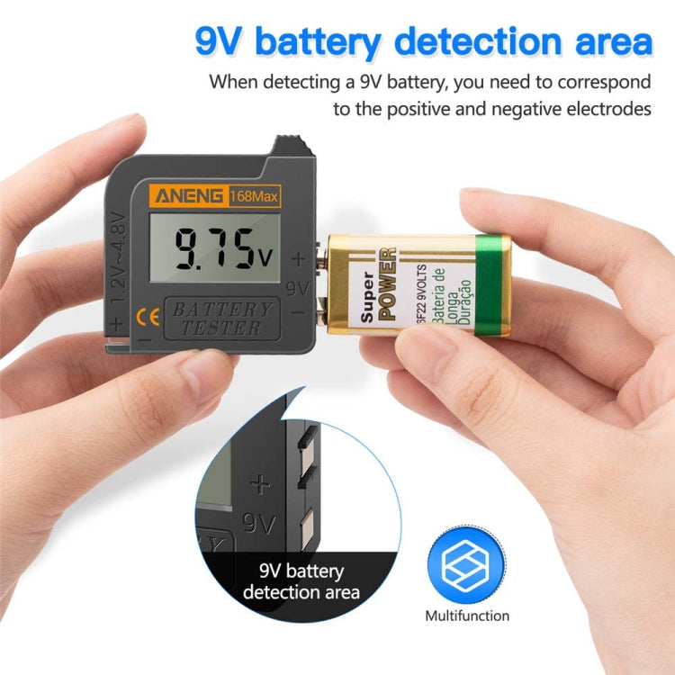 2 uds ANENG 168MAX probador de batería portátil probador de energía de batería de alta precisión probador de capacidad de batería