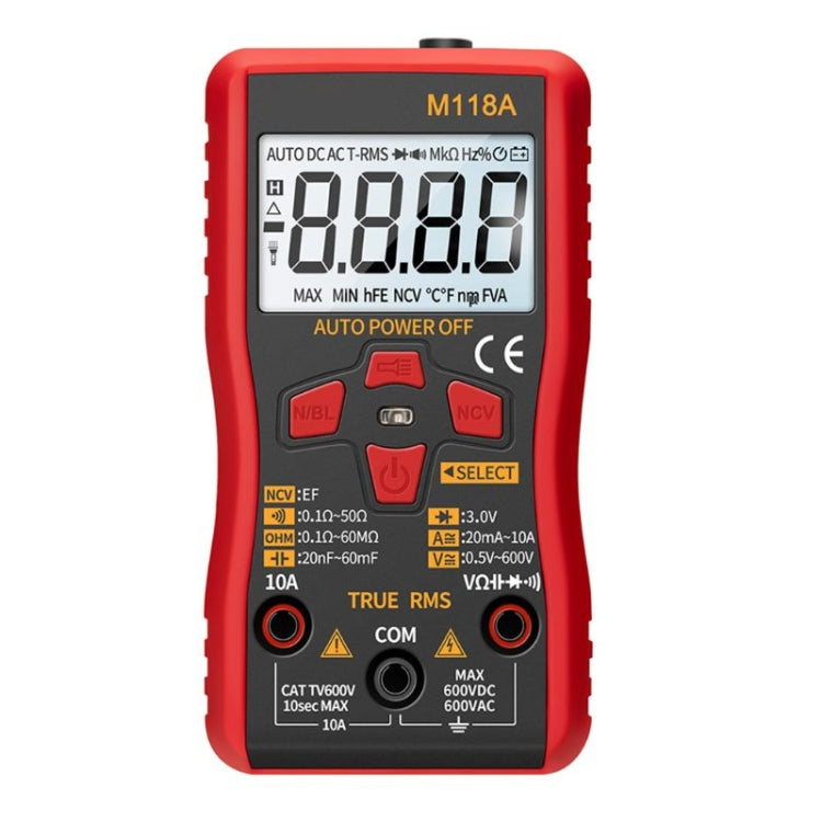 ANENG M118A multímetro de rango automático de alta precisión multifunción pequeña instrumentación de electricista medidor Universal Digital