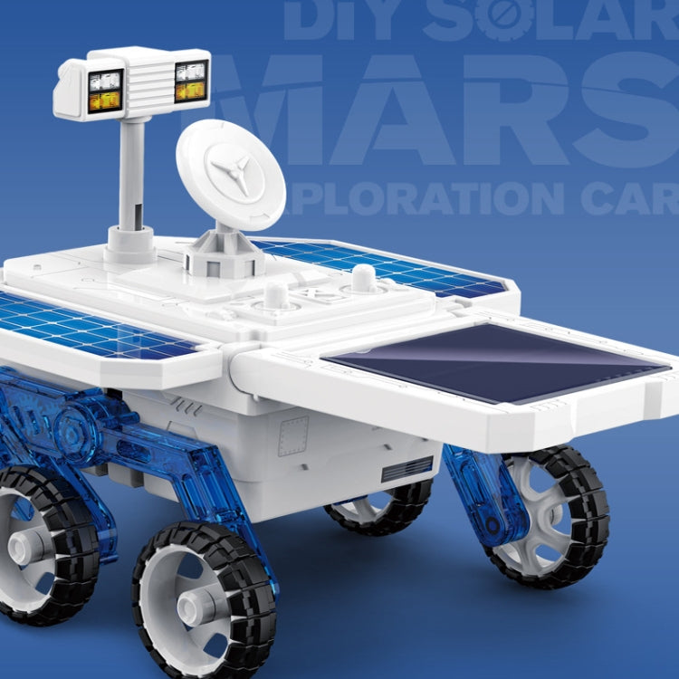 Niños DIY Solar Mars Exploration Car Toy Puzzle Ciencia Educación Ensamblado Modelo Eléctrico de 4 Ruedas, Solar Mars Exploration Car Toy