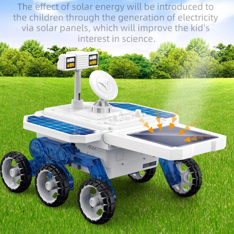 Niños DIY Solar Mars Exploration Car Toy Puzzle Ciencia Educación Ensamblado Modelo Eléctrico de 4 Ruedas, Solar Mars Exploration Car Toy