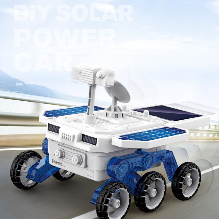 Niños DIY Solar Mars Exploration Car Toy Puzzle Ciencia Educación Ensamblado Modelo Eléctrico de 4 Ruedas, Solar Mars Exploration Car Toy