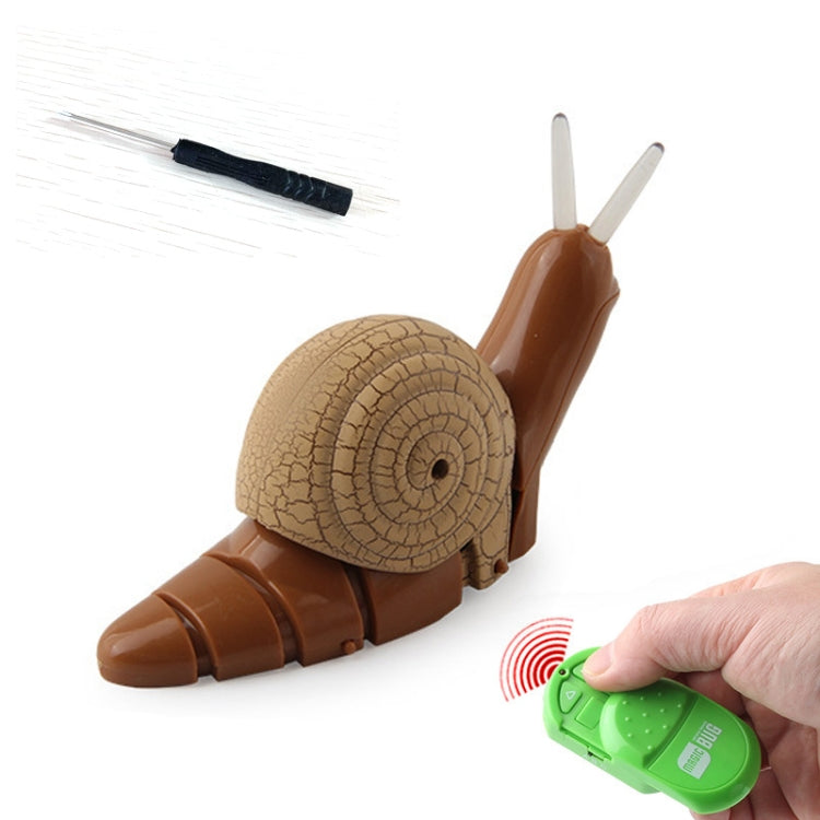 7701 Niños Eléctrico Control Remoto Infrarrojo Caracol Simulación Mascota Tricky, Snail(Gray), Snail(Brown)