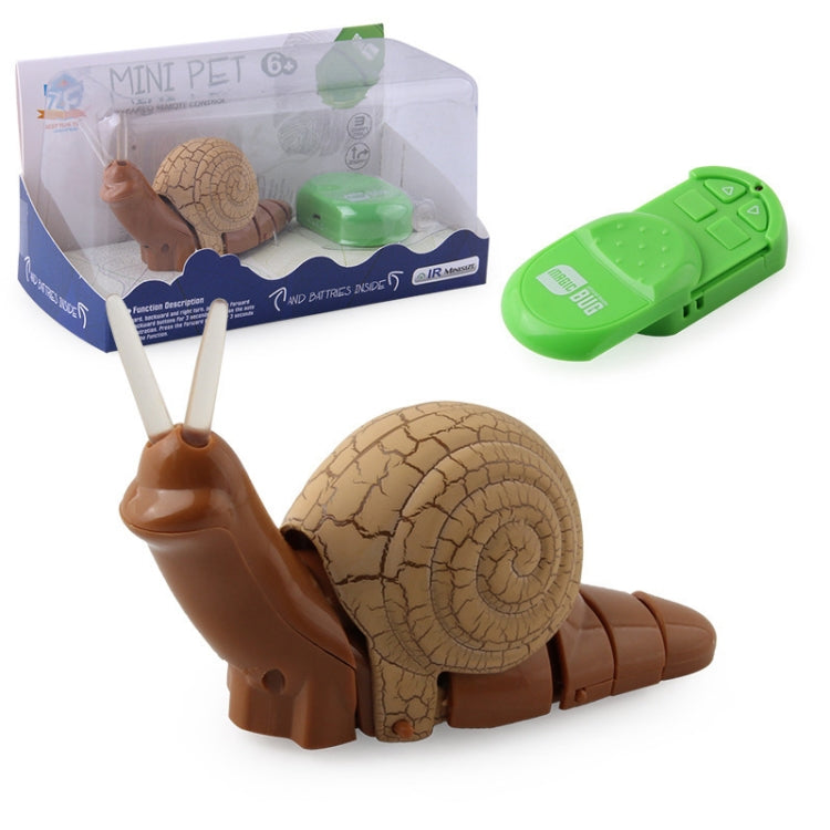7701 Niños Eléctrico Control Remoto Infrarrojo Caracol Simulación Mascota Tricky, Snail(Gray), Snail(Brown)