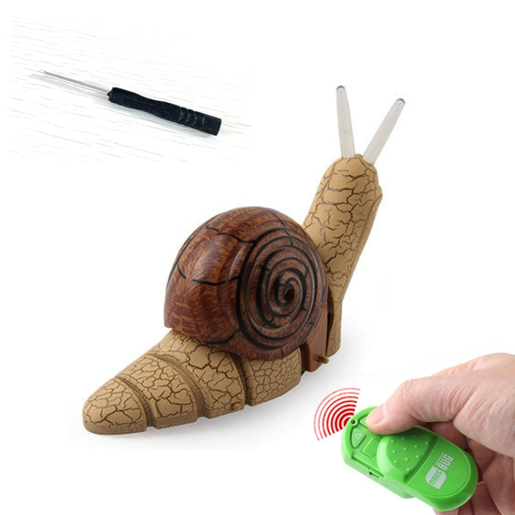 7701 Niños Eléctrico Control Remoto Infrarrojo Caracol Simulación Mascota Tricky, Snail(Gray), Snail(Brown)