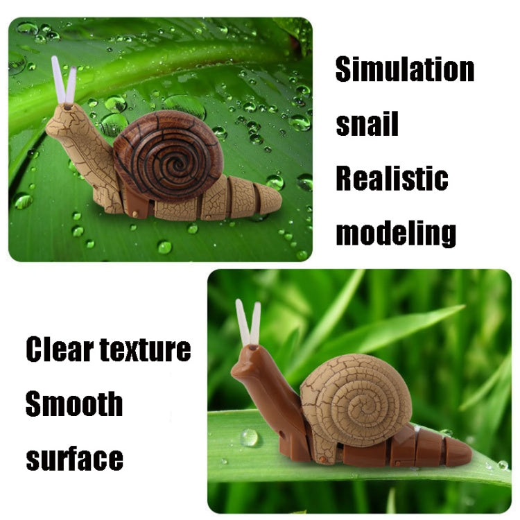 7701 Niños Eléctrico Control Remoto Infrarrojo Caracol Simulación Mascota Tricky, Snail(Gray), Snail(Brown)
