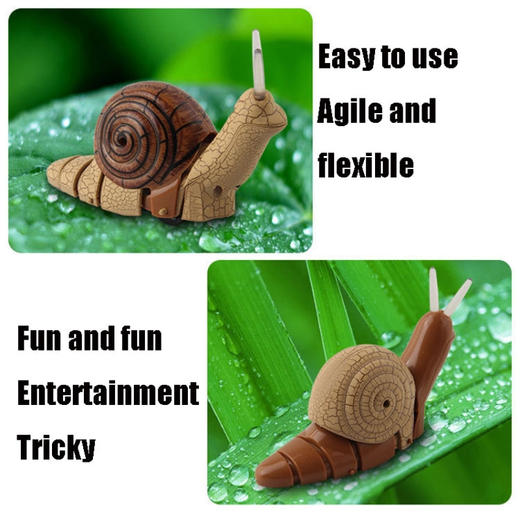 7701 Niños Eléctrico Control Remoto Infrarrojo Caracol Simulación Mascota Tricky, Snail(Gray), Snail(Brown)