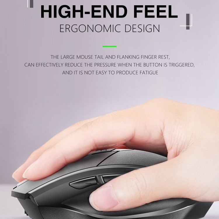 Inphic PM6 6 teclas 1000/1200/1600 DPI Home Macro programación Gaming ratón mecánico inalámbrico, Black Wireless Charging Silent Version, Gray Wireless Charging Silent Version, Red Wireless Charging Silent Version                                       ...