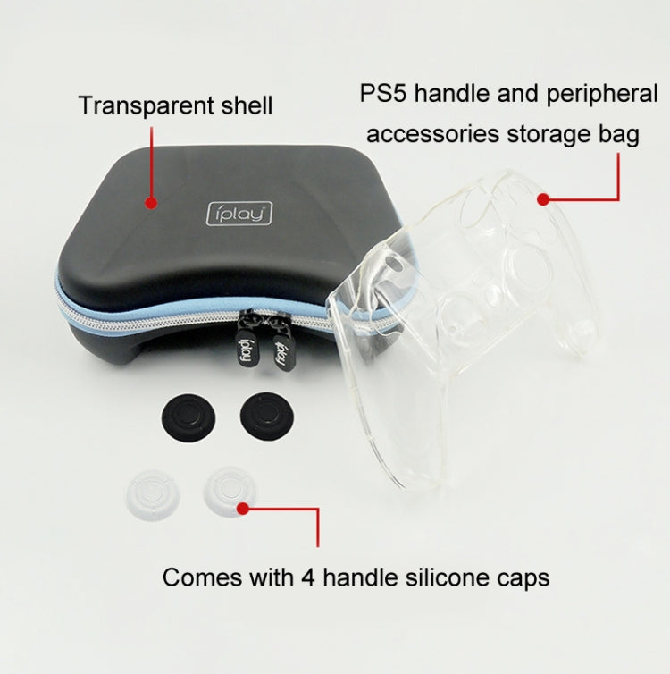 Bolsa protectora de almacenamiento con diseño de concha para mando iPlay HBP-283 para PS5