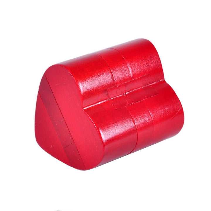 Juguetes de inteligencia de madera para adultos Juguetes clásicos Luban Lock, Red Heart Lock, Red Barrel, Brown Barrel, Ball Lock