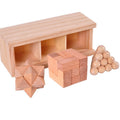 3 PCS / Set Caja de madera para adultos Juguetes educativos Kongming Lock Luban Lock, 3 PCS / Set Box