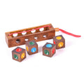 2 juegos de ajedrez educativo de madera para adultos, bloques de cubos de colores a juego, Cube Block Chess
