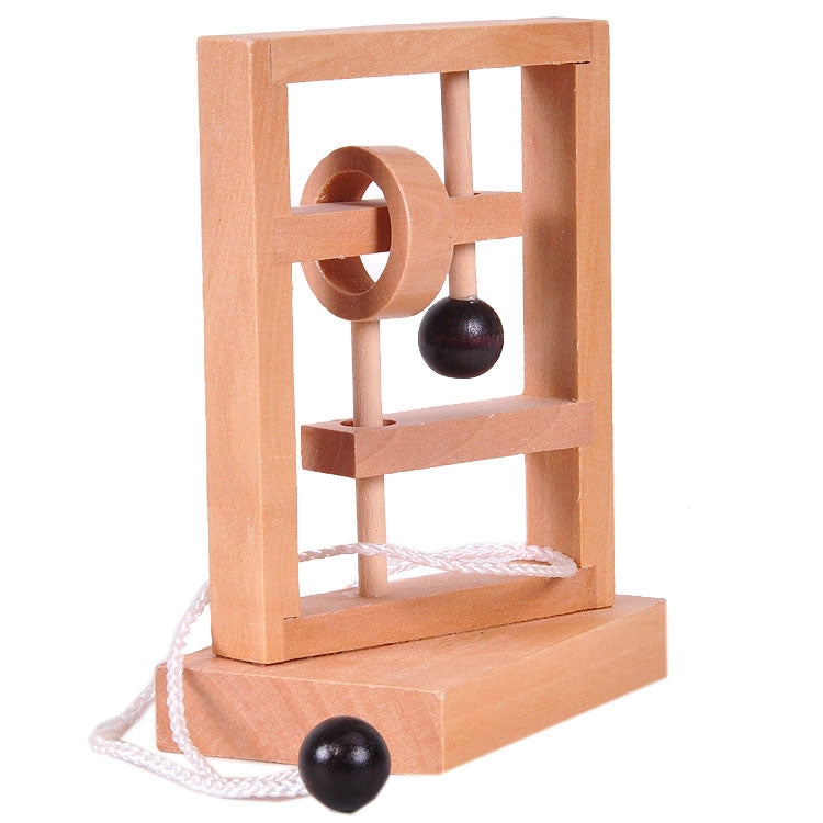 Juego de cuerda para desatar el pensamiento espacial, juguetes educativos 3D de madera, 2 uds., Untie Rope Game