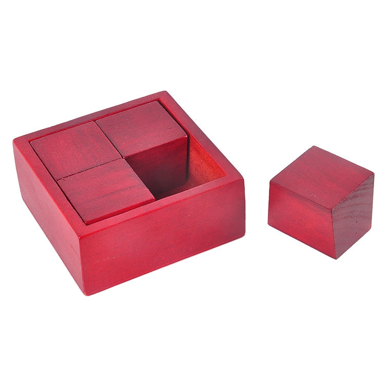 Juguete educativo de madera clásico para adultos de 2 piezas, Block Puzzle