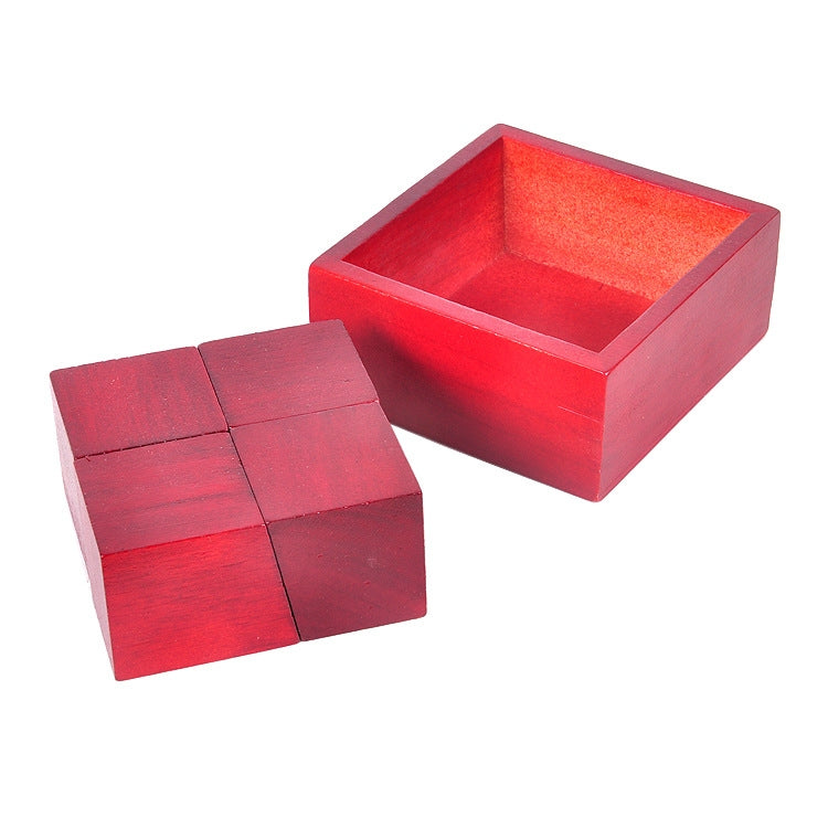 Juguete educativo de madera clásico para adultos de 2 piezas, Block Puzzle