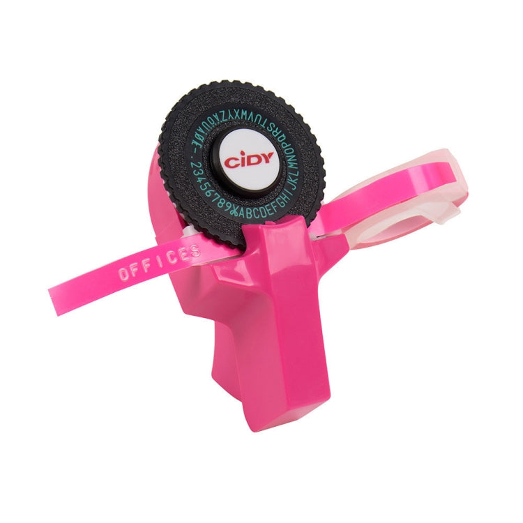 CIDY C101 Mini máquina de etiquetas Manual máquina de grabación en relieve máquina de escribir cuenta manual papel de cinta decorativa, entrega de Color aleatorio