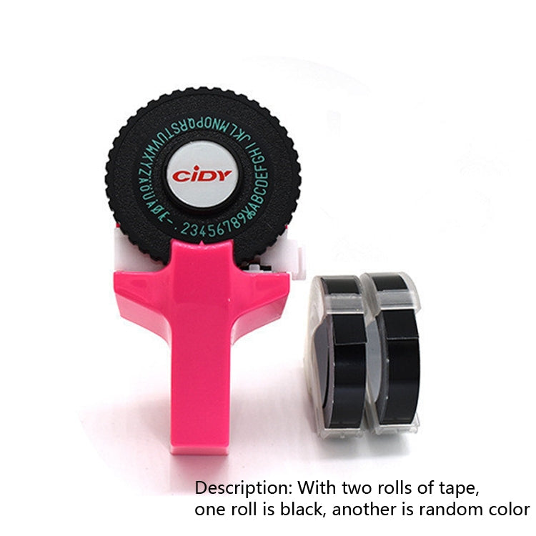 CIDY C101 Mini máquina de etiquetas Manual máquina de grabación en relieve máquina de escribir cuenta manual papel de cinta decorativa, entrega de Color aleatorio