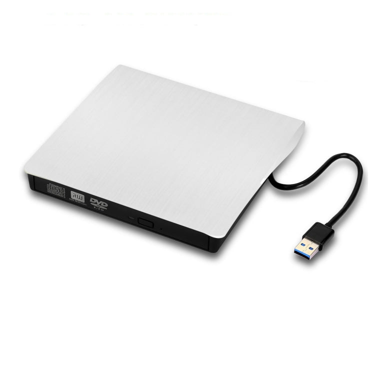 Delgado externo USB 3.0 DVD RW CD Writer Drive Burner Reader Player para PC portátil, Brushed Texture DVD(W)
