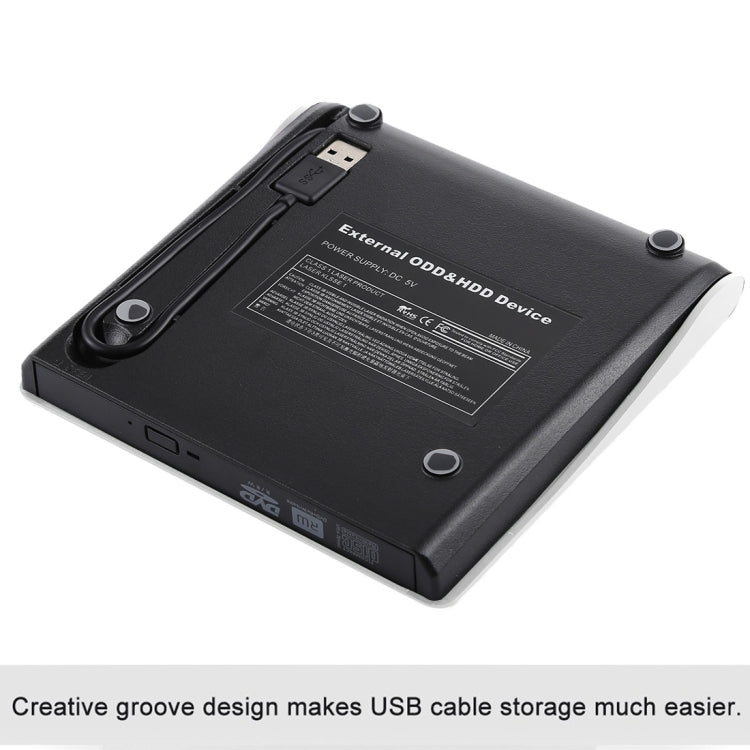 Delgado externo USB 3.0 DVD RW CD Writer Drive Burner Reader Player para PC portátil, Brushed Texture DVD(W)