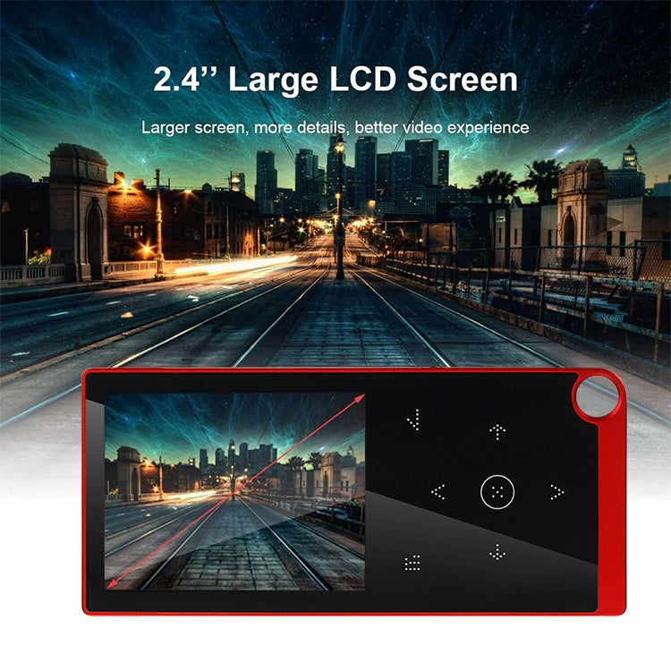 Reproductor de música sin pérdidas MP4/MP3 con botón táctil de 2,4 pulgadas, compatible con libros electrónicos/despertador/apagado con temporizador, 4GB without Bluetooth, 8GB without Bluetooth, 16GB without Bluetooth, 4GB Bluetooth Version           ...