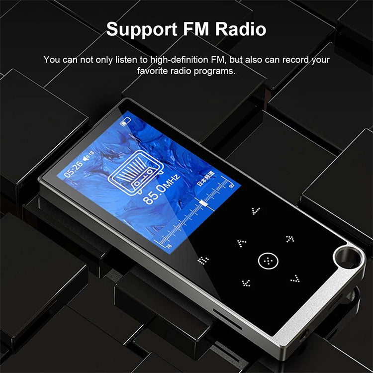 Reproductor de música sin pérdidas MP4/MP3 con botón táctil de 2,4 pulgadas, compatible con libros electrónicos/despertador/apagado con temporizador, 4GB without Bluetooth, 8GB without Bluetooth, 16GB without Bluetooth, 4GB Bluetooth Version           ...