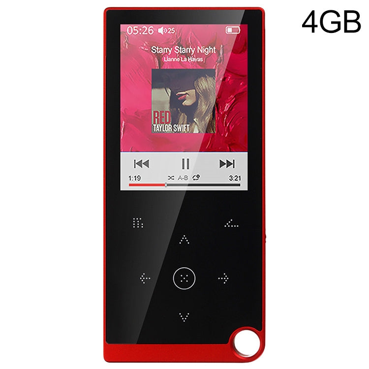 Reproductor de música sin pérdidas MP4/MP3 con botón táctil de 2,4 pulgadas, compatible con libros electrónicos/despertador/apagado con temporizador, 4GB without Bluetooth, 8GB without Bluetooth, 16GB without Bluetooth, 4GB Bluetooth Version           ...