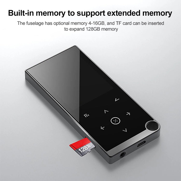 Reproductor de música sin pérdidas MP4/MP3 con botón táctil de 2,4 pulgadas, compatible con libros electrónicos/despertador/apagado con temporizador, 4GB without Bluetooth, 8GB without Bluetooth, 16GB without Bluetooth, 4GB Bluetooth Version           ...