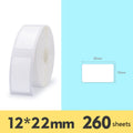 2 uds etiqueta de productos de supermercado papel de etiqueta de precio papel de etiqueta térmico autoadhesivo para NIIMBOT D11, White 12x22mm 260 Sheets, White 12x30mm 210 Sheets, White 12x40mm 160 Sheets, White 15x26mm 230 Sheets                     ...