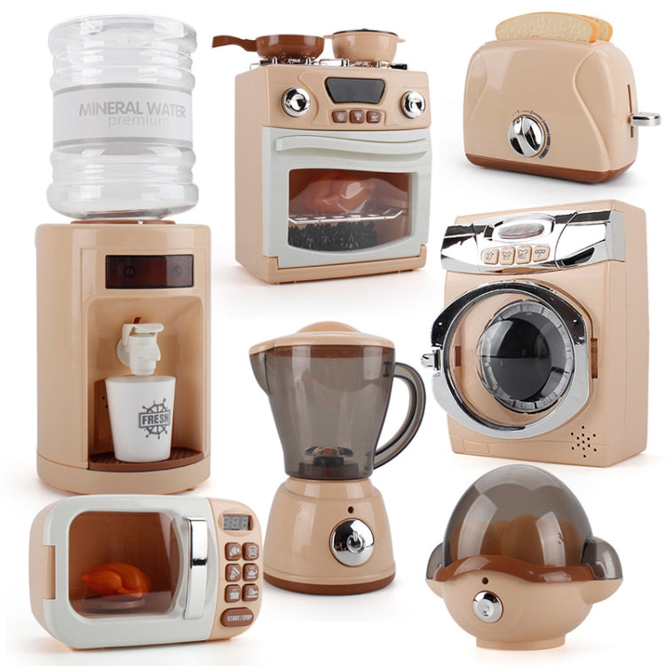 Rompecabezas de simulación, juguete de cocina, casa de juegos, modelo de electrodomésticos de cocina, Washing Machine, Bread Machine, Stove Oven, Water Dispenser, Microwave Oven, Egg Steamer, Juicer